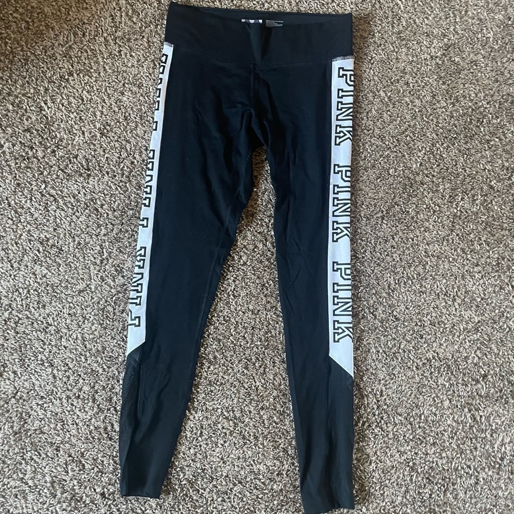 PINK Victoria's Secret Black and White Leggings